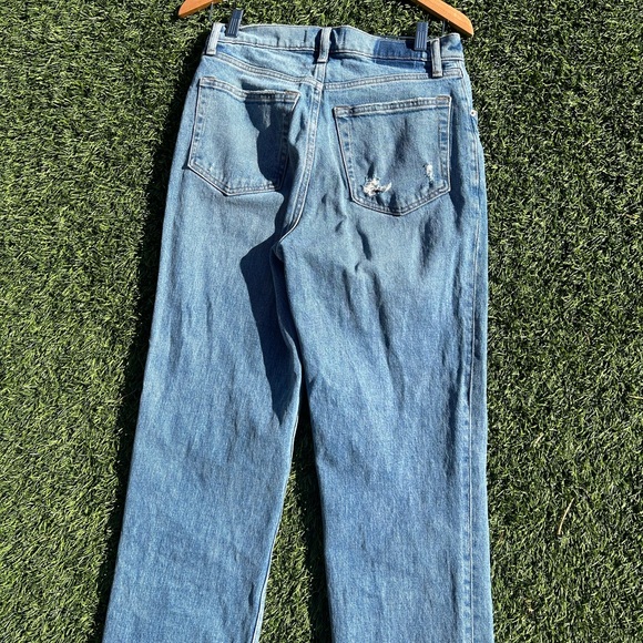 Abercrombie the 90s straight ultra high rise jeans with cross cross waistband - Picture 6 of 6